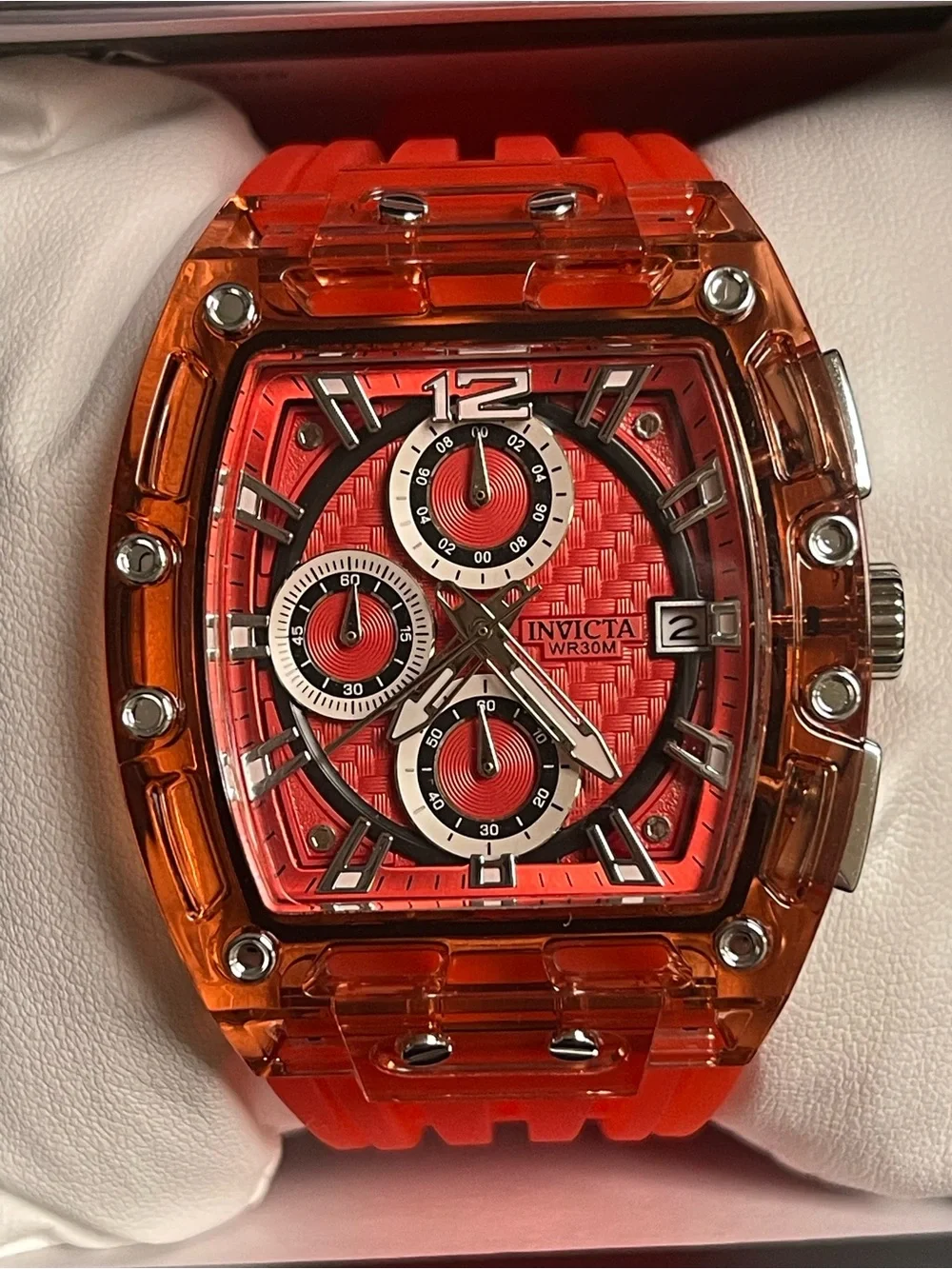 Invicta S1 Rally Men's Watch - 42mm, Red & Silver,new.